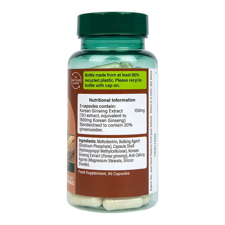 Holland & Barrett Κορεάτικο Τζίνσενγκ 1500mg 90caps